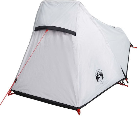 vidaXL Campingzelt Tunnel Klettern Weiß für 1 Person Wasserdicht