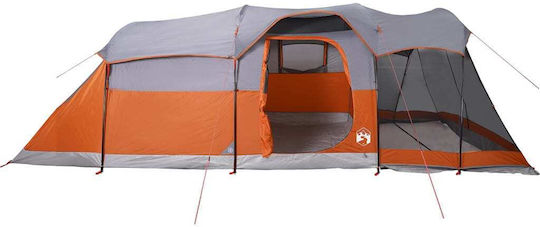 vidaXL Camping Tent Tunnel Orange For 8 People