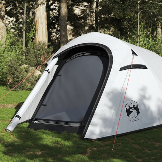 vidaXL Campingzelt Tunnel Weiß für 3 Personen 230x110x125cm