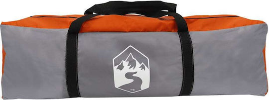 vidaXL Camping Tent Tunnel Orange For 8 People