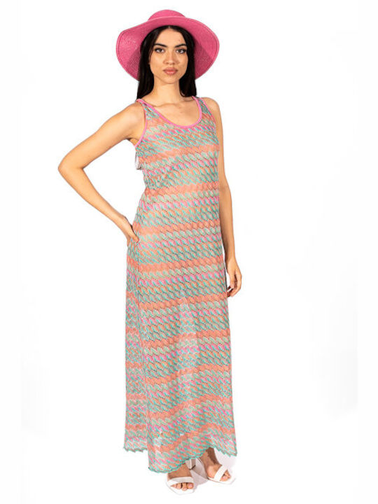 Maxi Dress Missoni 200046 Pink-green