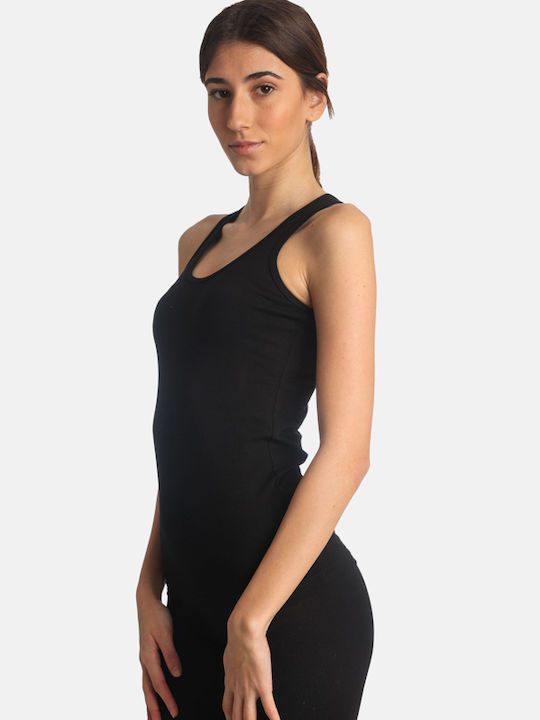 Paco & Co Damen Sportliches Bluse Ärmellos Black