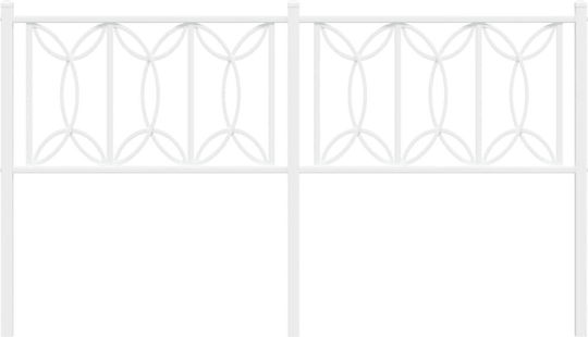 vidaXL Metallic White Bed Headboard 156x90cm