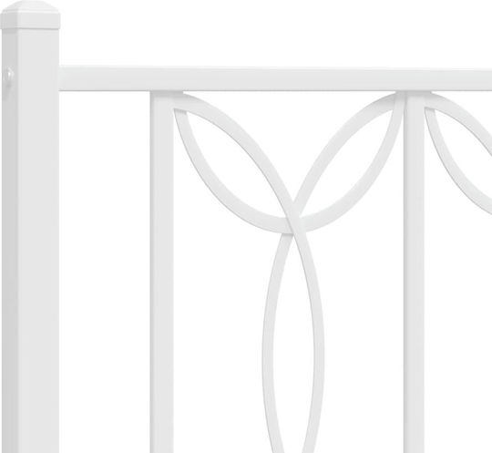 vidaXL Metallic White Bed Headboard 156x90cm