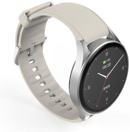 HAMA 8900 Aluminium 45mm Αδιάβροχο Smartwatch με Παλμογράφο (Μπεζ)