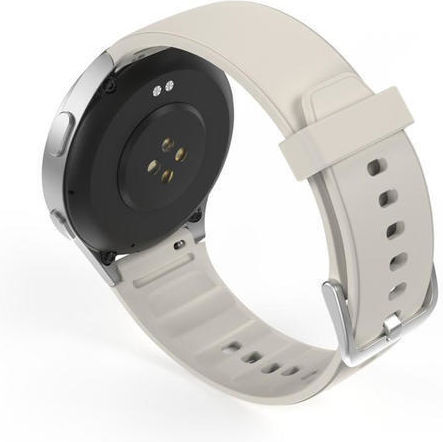 HAMA 8900 Aluminium 45mm Αδιάβροχο Smartwatch με Παλμογράφο (Μπεζ)