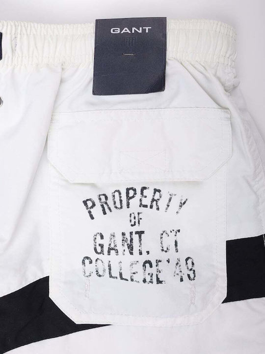 Costume De Baie Bărbați Pantaloni Scurți Alb cu Dungi