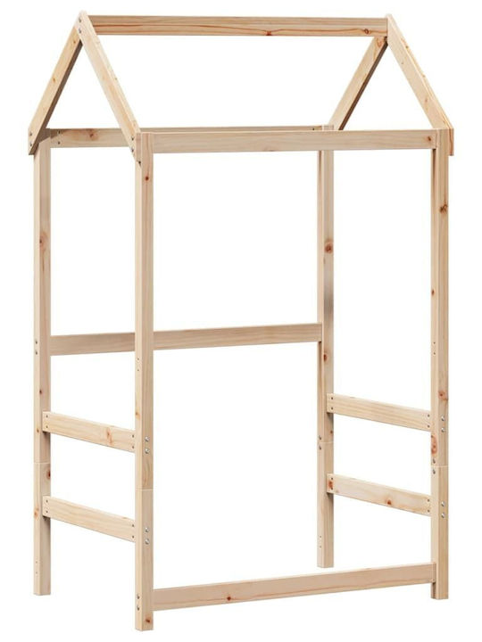 Kinderbett Einzeln Beige für Matratze 80x200cm
