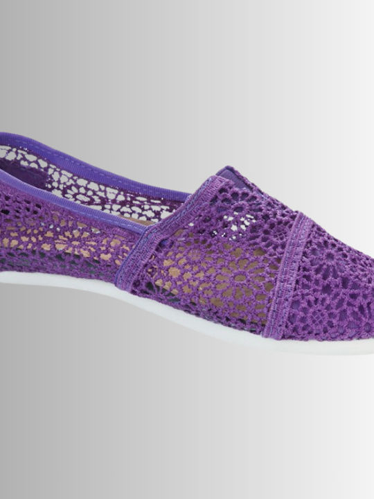 V-store Geflochtene Damen Espadrilles in Lila Farbe