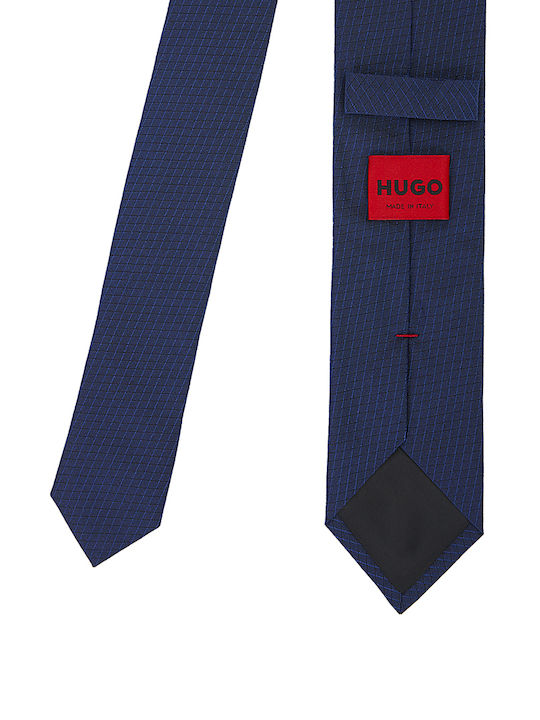 Hugo Men's Tie Silk in Light Blue Color