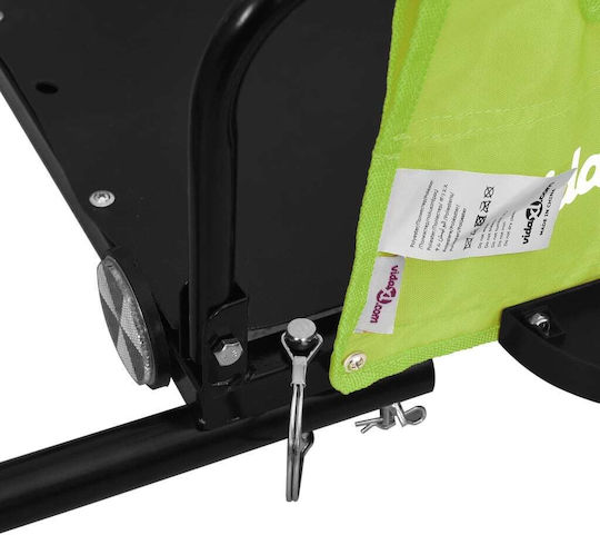 Vidaxl Suport pentru Animale de Companie pentru Bicicletă Verde Negru Oxford/Fier Verde