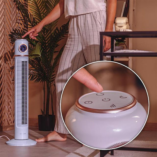 Cecotec Energysilence 1090 Skyline Retro Ανεμιστήρας Πύργος 40W με Τηλεχειριστήριο Λευκός