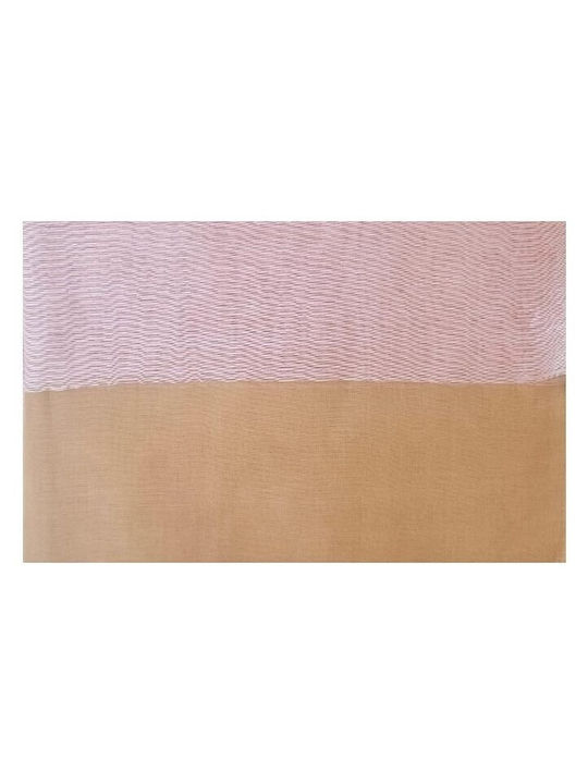 MI-TU Exclusive Women's Silk Scarf Pink/Gold