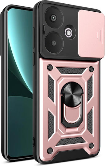 Techsuit Camshield Back Cover Plastic / Silicone Rose Gold (Xiaomi Redmi 13C 5G - Techsuit CamShield Series - Rose Gold)