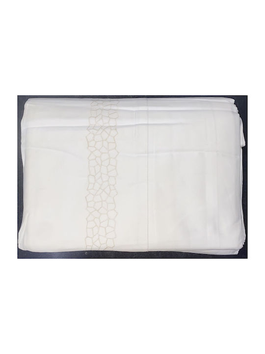 SB Home Σετ Σεντόνια Υπέρδιπλα 240x270εκ. Εκρού (4τμχ)