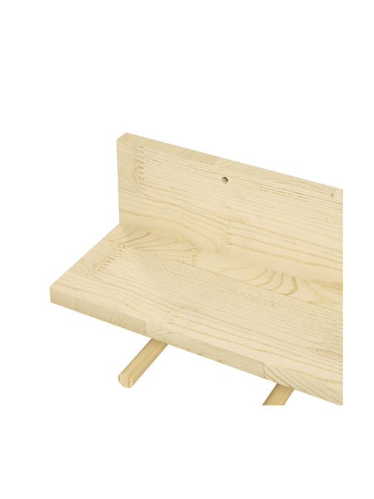 HomCom Κρεμάστρα Τοίχου Ξύλινη 7 Θέσεων Καφέ 80x20x12cm