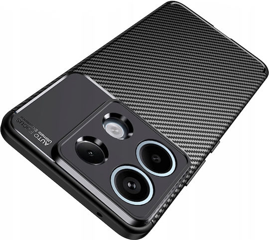 Techsuit Carbon Back Cover Σιλικόνης Μαύρο (Redmi Note 13 Pro 5G / Poco X6)