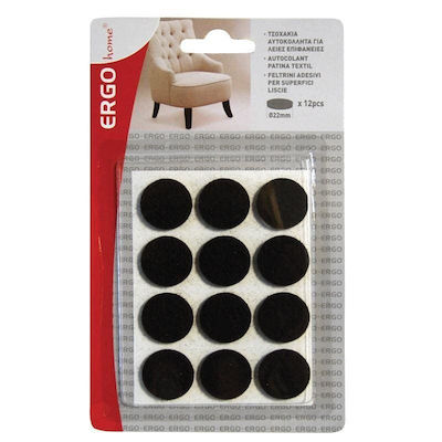 ERGOhome 570600.0000 Round Furniture Protectors with Sticker 13mm 25pcs