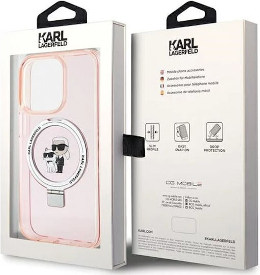 Karl Lagerfeld Karl&Choupettte Umschlag Rückseite Kunststoff Rosa (iPhone 15 Pro Max)