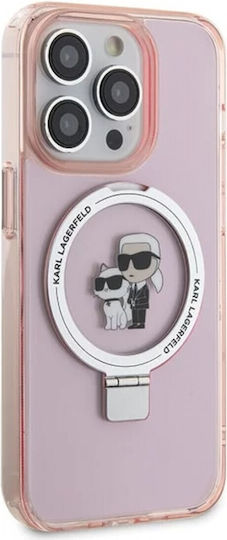 Karl Lagerfeld Karl&Choupettte Umschlag Rückseite Kunststoff Rosa (iPhone 15 Pro Max)