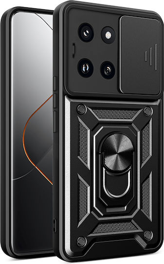 Techsuit CamShield Umschlag Rückseite Silikon / Kunststoff Schwarz (Xiaomi 14 Pro)