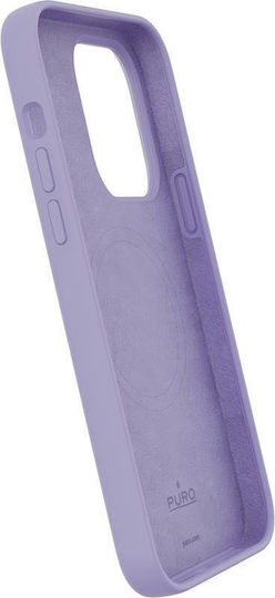 Puro Umschlag Rückseite Silikon Magnetisch Tech Lavender (iPhone 14 Pro)