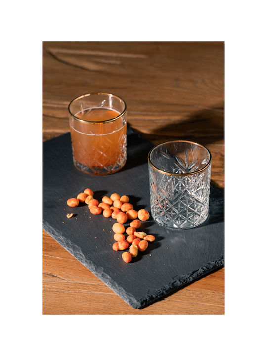 Espiel Set of Glasses Whiskey made of Glass in Gold Color 4pcs