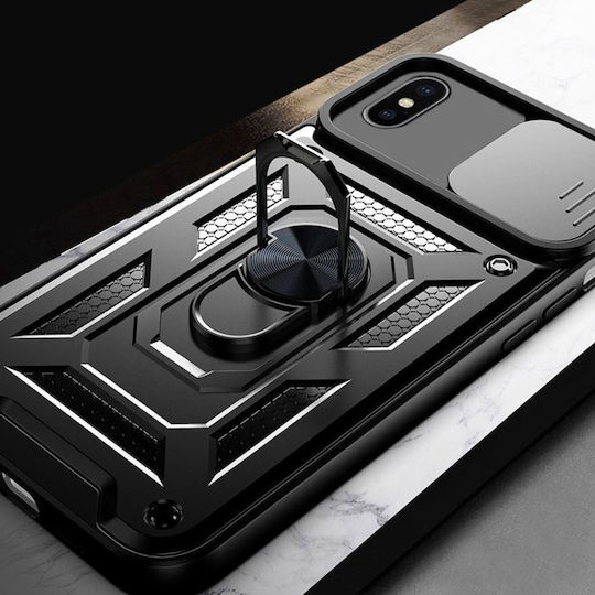 Techsuit Shield Back Cover Silicon / Plastic Negru (iPhone XS Max)