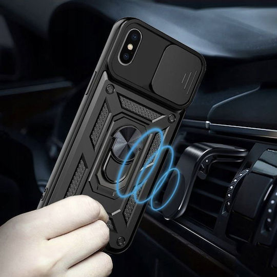 Techsuit Shield Back Cover Silicon / Plastic Negru (iPhone XS Max)