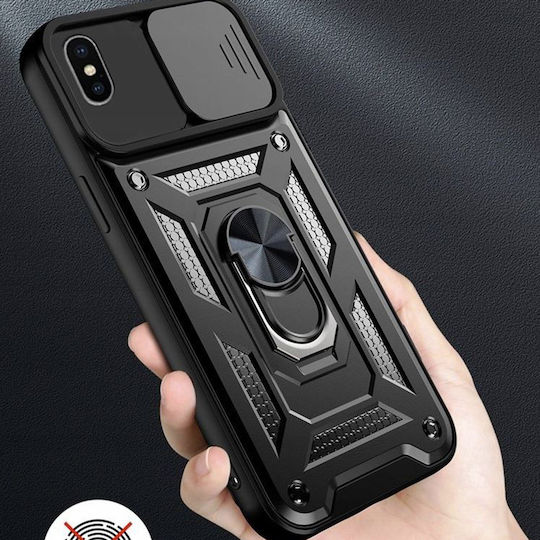 Techsuit Shield Back Cover Silicon / Plastic Negru (iPhone XS Max)