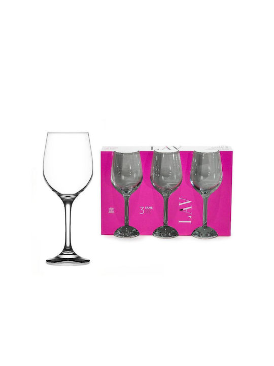 ArteLibre Glass Set for White Wine made of Glass 3pcs