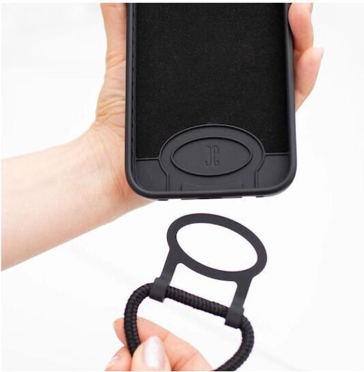Just Elegance PopGrip Back Cover Silicone Black (iPhone 12 Pro Max)