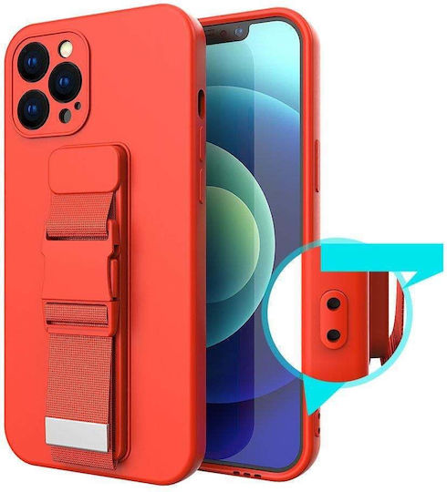 Hurtel Husă Back Cover Din Silicon 1mm Cu Curea Pentru Gât Roz Galaxy A23 4G / Galaxy A23 5G