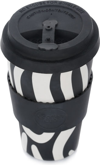 Ecoffee Cup Чаша Бамбук с Капак Черен 400мл