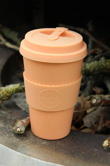 Ecoffee Cup Mug Bamboo Orange 400ml