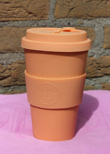 Ecoffee Cup Mug Bamboo Orange 400ml
