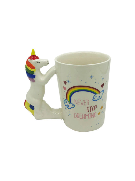 Out of the Blue Unicorn Mug Ceramic White