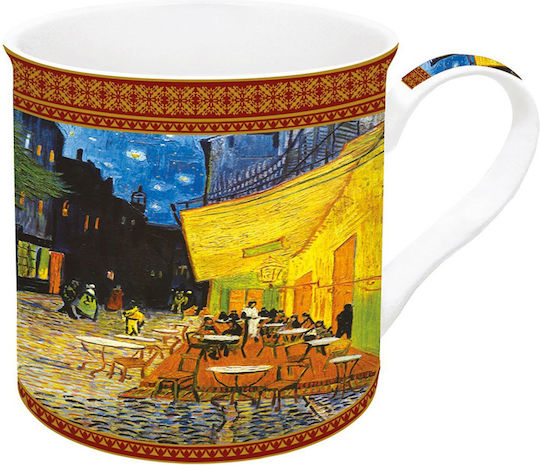 R2S Cafe Terrace Van Gogh Becher aus Porzellan Mehrfarbig 300ml