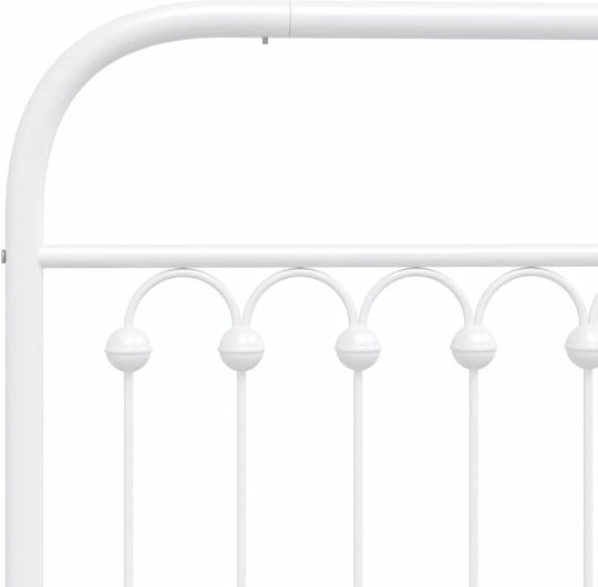 vidaXL Metallic White Bed Headboard 180x100cm