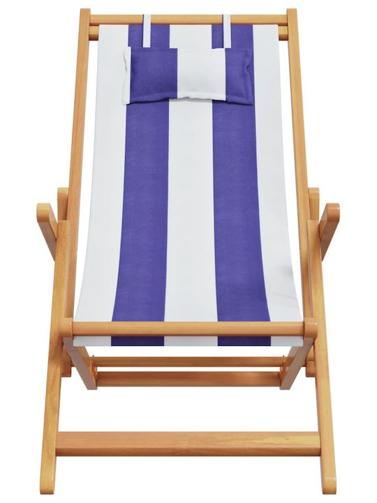 Liegestühle Holz Mit Armlehnen Blue/white 61x127x95cm