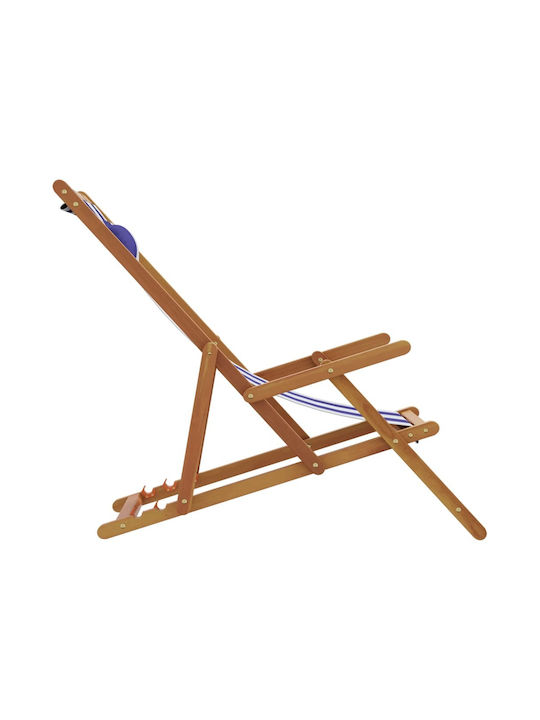 Liegestühle Holz Mit Armlehnen Blue/white 61x127x95cm