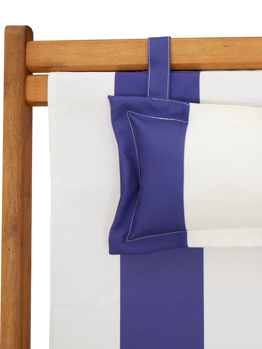 Liegestühle Holz Mit Armlehnen Blue/white 61x127x95cm
