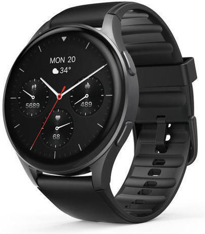 HAMA 8900 Aluminium 45mm Waterproof Smartwatch with Heart Rate Monitor (Black)