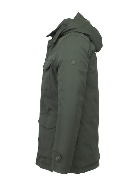 Adimari Massimo Men's Winter Parka Jacket Forest Green