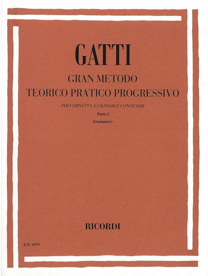 Ricordi Gatti - Metodo Teorico Pratico Progressivo Vol.1 Метод за обучение за Вятърни инструменти W219827000