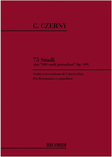 Ricordi Czerny Carl - 75 Studi Παρτιτούρα για Ακορντεόν