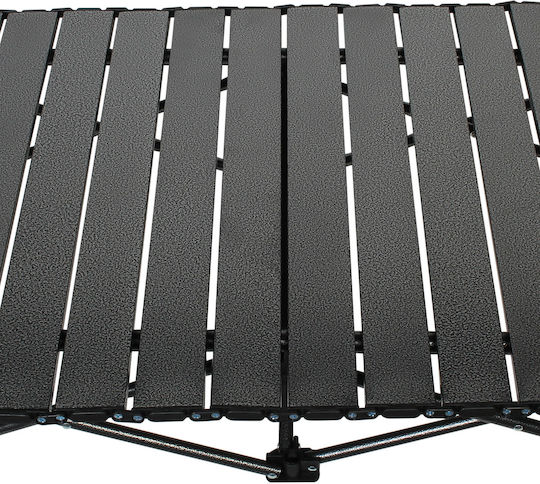 Keskor Metallic Table for Camping Folding 95x55x50cm Gray