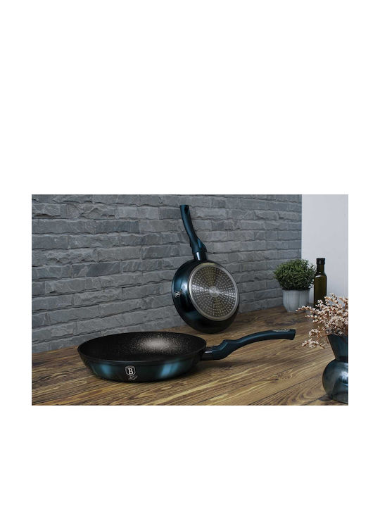 Berlinger Haus Metallic Line Cookware Set of Aluminum with Stone Coating Aquamarine Collection 17pcs