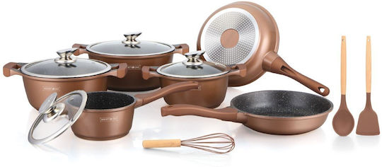 Royalty Line Royalty Line Kochgeschirr-Set aus Aluminium mit Steinbeschichtung 6-teilig