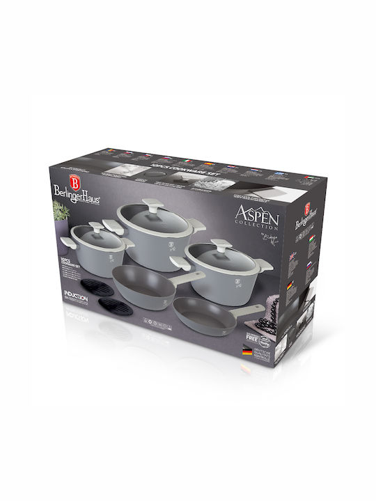 Berlinger Haus Cookware Set from Cast Aluminum Aspen Collection with Stone Coating 5 Pieces